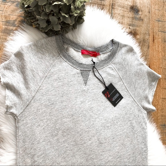 NWT N:Philanthropy CalaLilly Gray Mini Sleeve Sweatshirt Dress Size Small - Picture 10 of 16